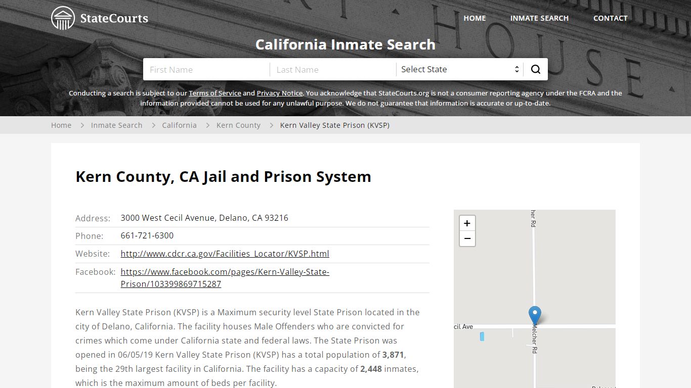 Kern County, CA Jail and Prison System - State Courts