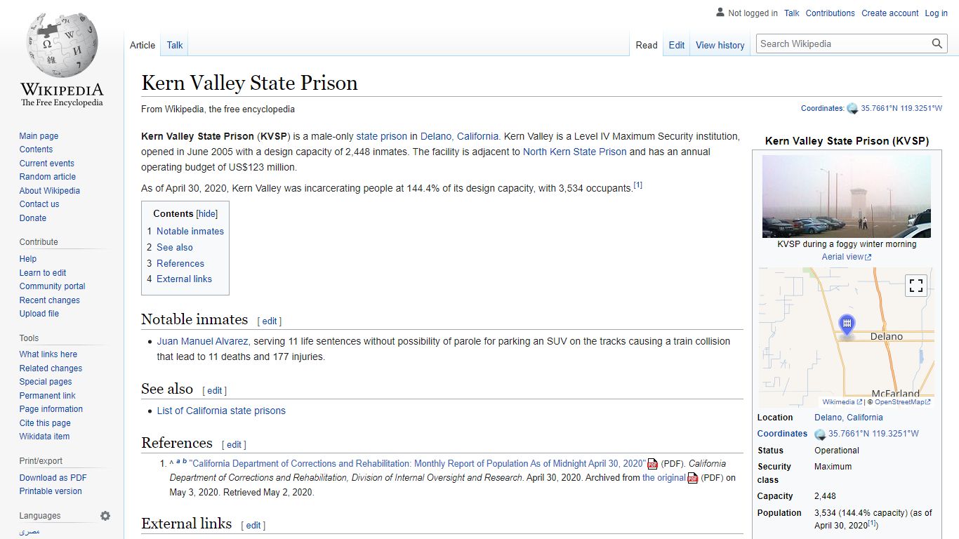 Kern Valley State Prison - Wikipedia